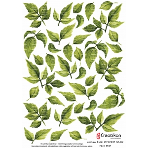 Arkusz listki zielone 06-02 - papier 250g